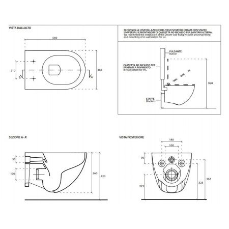 Чаша унитаза подвесная Galassia Dream 7317GM цвет серый без сиденья безободковая каскадный смыв