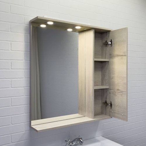 Зеркало-шкаф Comforty Марио 00-00016020CF 80х80 подвесной цвет бежевый - фото 5