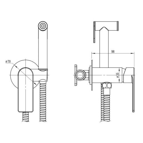 Гигиенический душ со смесителем Voda Neva NVSMH хром - фото 3