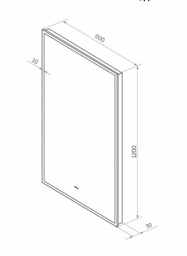 Зеркало с подсветкой Art&Max SORRENTO AM-Sor-600-1200-DS-F 60х120 подвесное - фото 2