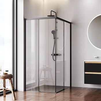 Душевой уголок Am.Pm X-joy W94G-403-120290-BТ1К 120х90 стекло прозрачное профиль черный без поддона