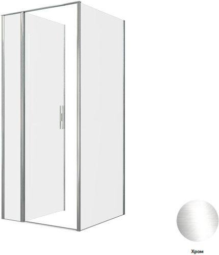 Душевой уголок Allen Brau Priority 3.31025.00 + 3.31043.00 90х90 стекло прозрачное профиль хром без поддона - фото 4