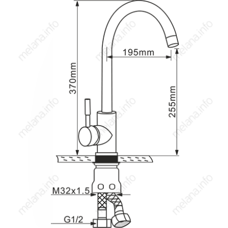 Кухонная мойка Melana ProfLine D6045H+4 сатин 60х45 цвет серый поверхность полированная