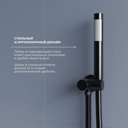 Душевая система RGW Shower Panels 51140855-04 встраиваемая в стену цвет черный - фото 4