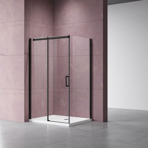 Душевой уголок Vincea Dice VSR-4D9016CLB 160х90 стекло прозрачное профиль черный без поддона