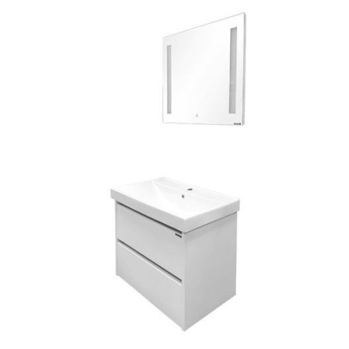 Тумба с раковиной Comforty Дублин 00004137103CF 80х50 подвесная цвет белый - фото 4