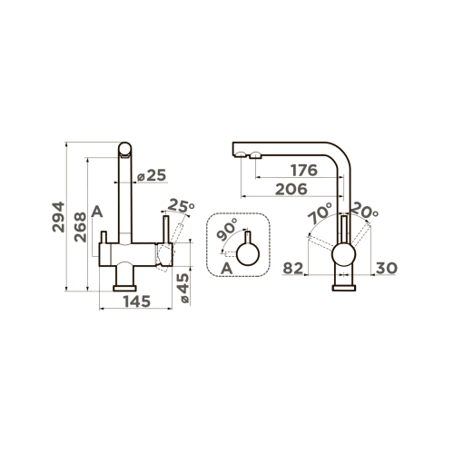 Смеситель для кухни Omoikiri Nagano-P + Pure drop Lite 4055.8028P на мойку бежевый - фото 2