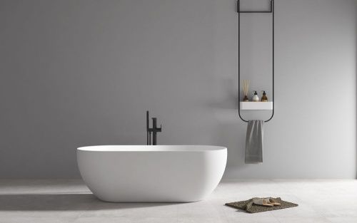 Ванна акриловая Abber AB9241MW 170х80 отдельностоящая овальная с каркасом - фото 2