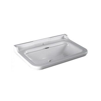 Раковина из сантехнического фарфора Kerasan Waldorf 4141K1bi/cr*1 80х60 подвесная цвет белый 1 отверстие под смеситель