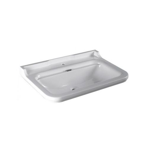 Раковина из сантехнического фарфора Kerasan Waldorf 4141K1bi/cr*1 80х60 подвесная цвет белый 1 отверстие под смеситель