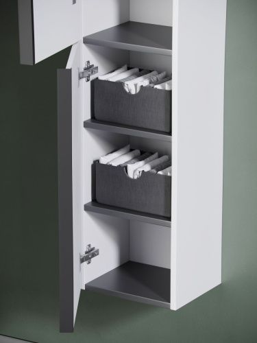 Шкаф-пенал Sancos DELTA PDL35W 40х160 подвесной цвет бежевый/белый - фото 3