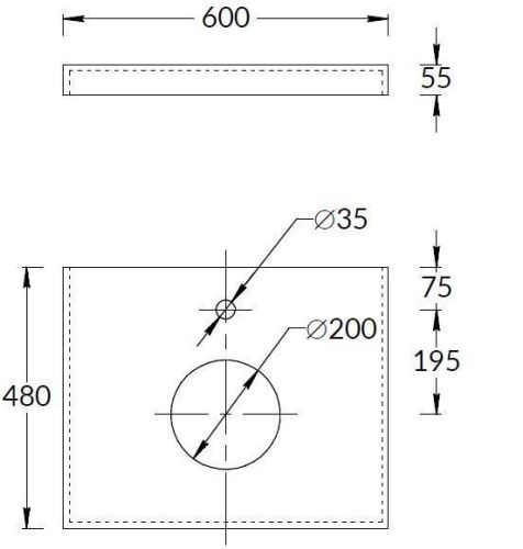 Столешница Kerama Marazzi CANALETTO CN60.DD506920R 60х50 накладная цвет бежевый - фото 2