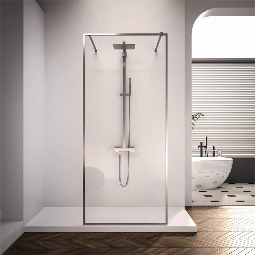 Душевая перегородка Veconi Korato KR90-120-01-C4 120х200 стекло прозрачное профиль хром