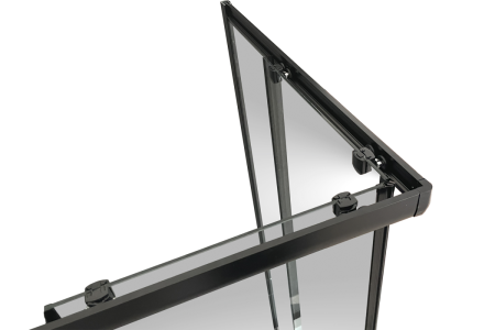 Душевой уголок Royal Bath BP RB8120BP-T-BL-R 120х80 стекло прозрачное профиль черный с поддоном