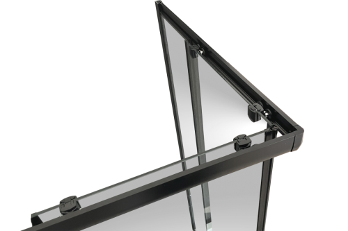 Душевой уголок Royal Bath BP RB8120BP-T-BL-L 120х80 стекло прозрачное профиль черный с поддоном - фото 2