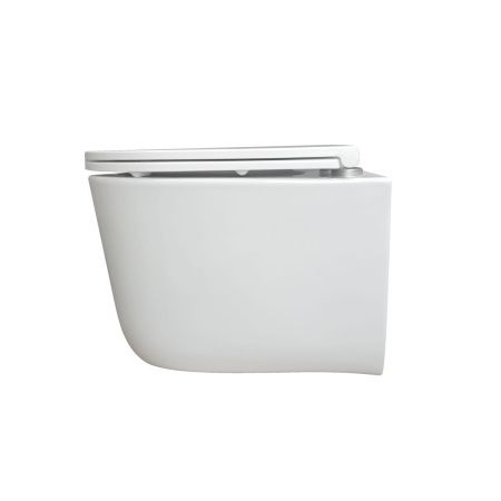 Унитаз подвесной Creo Сeramique LYON COMBO LY1100R белый с сиденьем с микролифт смыв торнадо