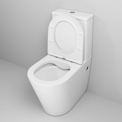 Унитаз напольный с бачком Grossman Color GR-4480MS белый с сиденьем микролифт безободковый каскадный смыв - фото 4