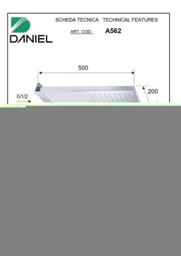 Верхний душ Daniel A562-15 черный - фото 2