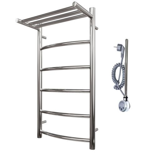 Полотенцесушитель электрический Point Афина PN04158PE 55х80 хром - фото 4