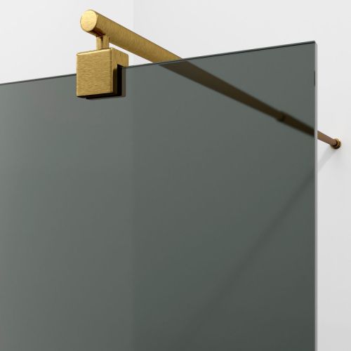 Душевая перегородка Wasserkraft Rur 30W 30W40BG-TG 120х200 стекло тонированное профиль золото - фото 4