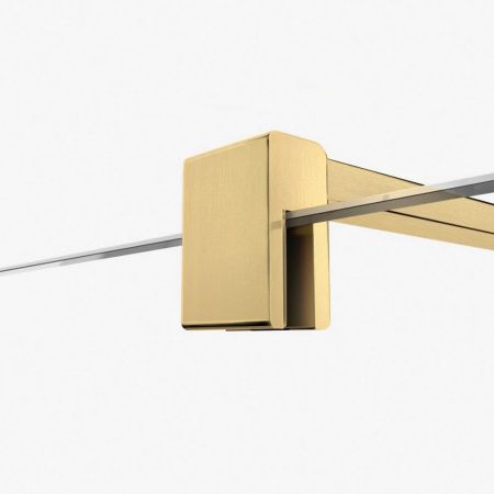 Душевая перегородка New Trendy VELIO D-0190B 90х200 стекло прозрачное профиль золото