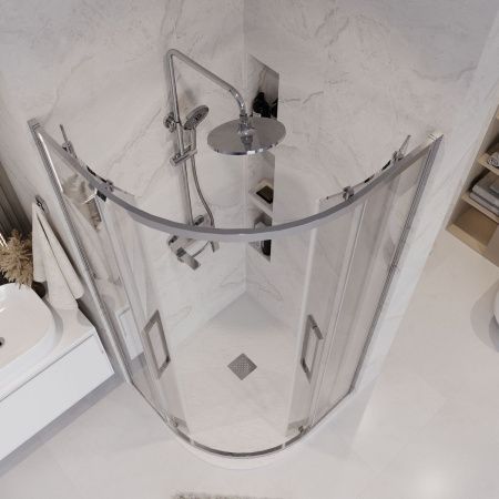 Душевой уголок Grossman Cosmo 301.K33.02.1010.10.00 100х100 стекло прозрачное профиль хром без поддона