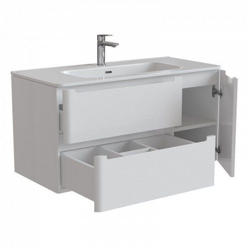 Тумба с раковиной Iddis Edifice EDI10W1i95K 100х50 подвесная цвет белый - фото 2