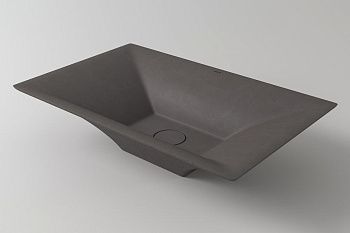 Раковина из искусственного камня Holbi SIRIUS 57 2.02.017.44.4 60х40 накладная цвет серый