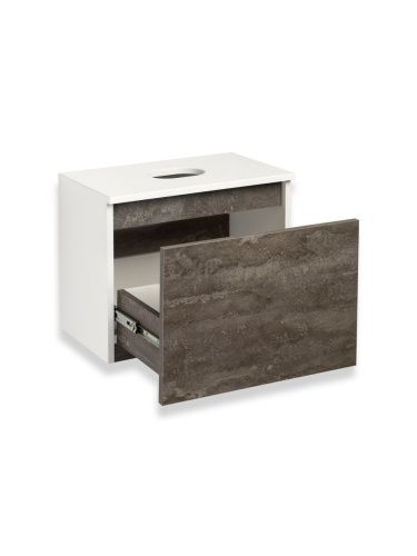 Тумба под раковину Runo БАРИ 00-00001377 50х30 подвесная цвет белый - фото 2