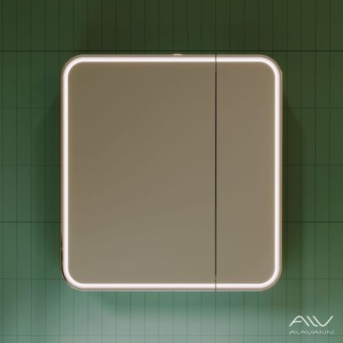 Зеркало-шкаф Alavann Lana ALV0281002 80х80 подвесной цвет белый - фото 3