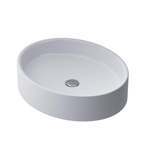Раковина из сантехнического фарфора Am.Pm Func M8FWCC20550WG 60х40 накладная цвет белый без отверстий под смеситель - фото 2