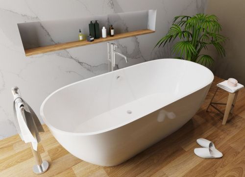 Ванна из литьевго мрамора Эстет Майами ФР-00014382 180х80 отдельностоящая овальная - фото 4