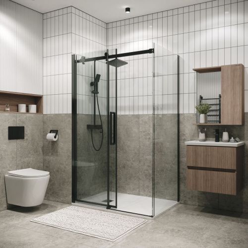 Душевой уголок Grossman Classic 120.K33.04.1290.42.00 120х90 стекло прозрачное профиль графит без поддона - фото 5