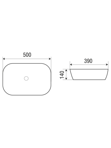 Раковина из сантехнического фаянса WeltWasser WW SK 10000005602 40 см накладная цвет белый/зеленый без отверстий под смеситель - фото 2