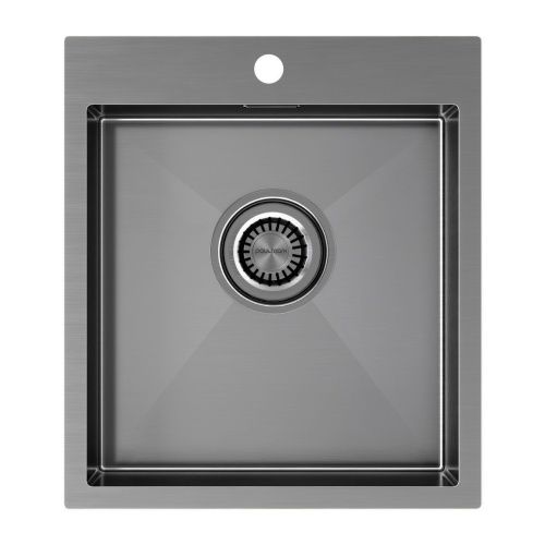 Кухонная мойка Paulmark VELTEN 45 PM804551-GM 45х50 цвет вороненая сталь поверхность брашированная