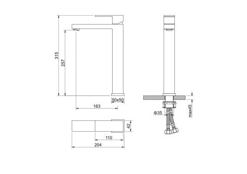 Смеситель Aquatek ЛИБРА AQ1604CR на раковину хром - фото 4