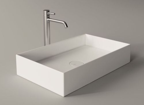 Раковина керамическая Alice Hide 31130101 60х40 накладная цвет белый без отверстий под смеситель - фото 4