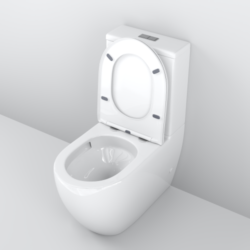 Унитаз напольный с бачком Grossman Торнадо GR-4446SQ белый с сиденьем безободковый смыв торнадо - фото 5