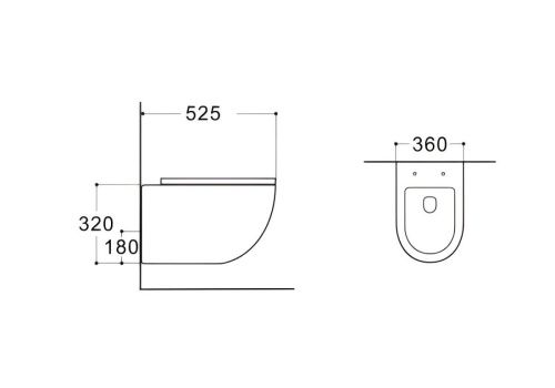 Унитаз подвесной Aquatek ЕВРОПА AQ1901-MG серый с сиденьем микролифт безободковый каскадный смыв - фото 4