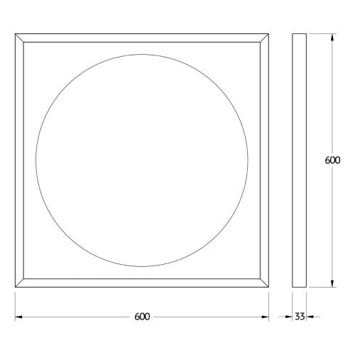 Зеркало с подсветкой Defesto ECLIPSE DF 2236R 60х60 подвесное - фото 2