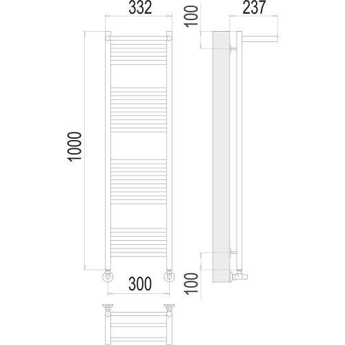 Полотенцесушитель водяной Terminus 4670078529848 35х100 хром - фото 3