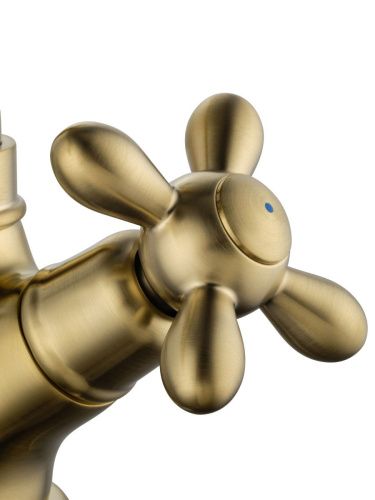 Смеситель Wonzon & Woghand Retro WW-88139020-BG на раковину золото - фото 4