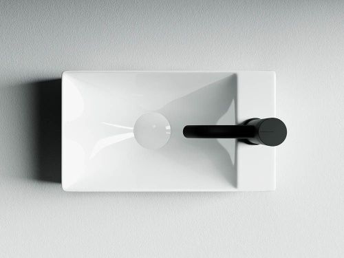 Раковина из сантехнического фарфора Ceramica Nova ELEMENT CN5007 40х20 подвесная цвет белый 1 отверстие под смеситель - фото 5