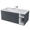 Тумба под раковину Uperwood Lotus 39340205465 100х50 подвесная цвет серый