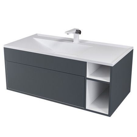 Тумба под раковину Uperwood Lotus 39340205465 100х50 подвесная цвет серый