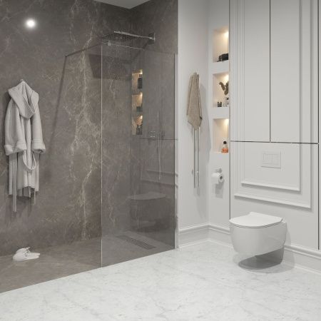 Душевая перегородка Niagara Nova NG-663-10 100х195 стекло прозрачное профиль хром