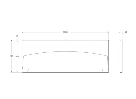 Фронтальная панель для ванны Cezares ECO ECO-140-SCR-W37