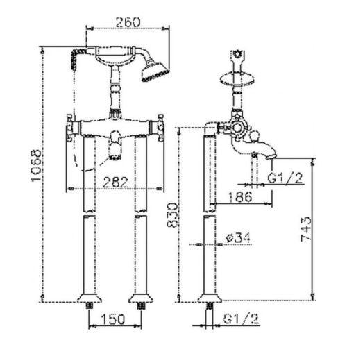 Смеситель Cisal Victorian VTT390102A Акция напольный никель - фото 2