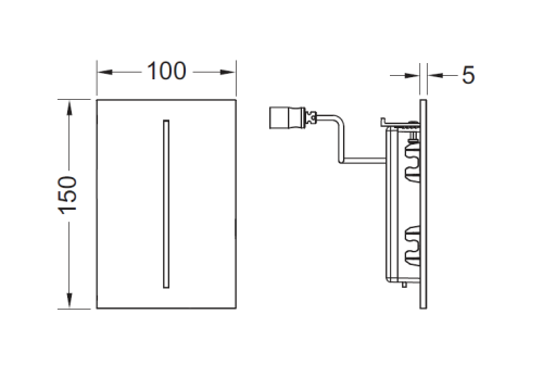Клавиша смыва для писсуаров сенсорная Tece TECEfilo 9242051 цвет белый - фото 2