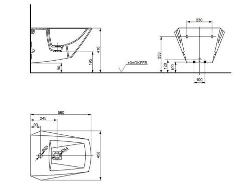 Биде подвесное Toto BT682V1#XW цвет белый - фото 3